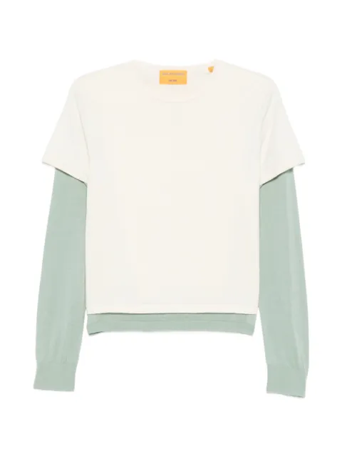 Guest In Residence layered T-shirt Neutrals W43530JL