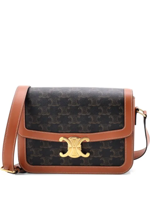 Celine Pre-Owned Triomphe Triomphe Coated Canvas Medium shoulder bag Brown RS0BS22MUT9GFGKS