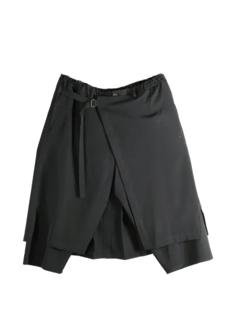 Yohji Yamamoto layered d-ring trousers Black HKP08100