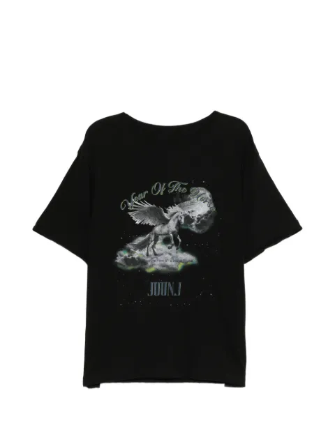 Juun.J graphic-print T-shirt Black JW6342W02