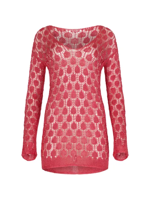 PARAMIDONNA Mira crochet beach dress Pink SS26MDF