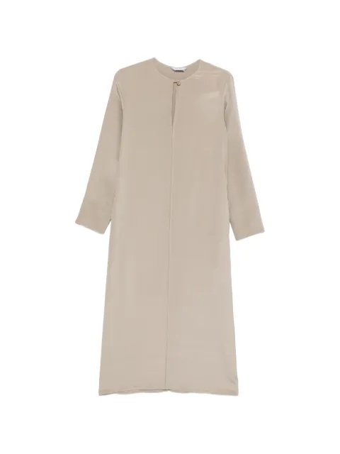 Max Mara keyhole-detail midi dress Neutrals 2611221019600