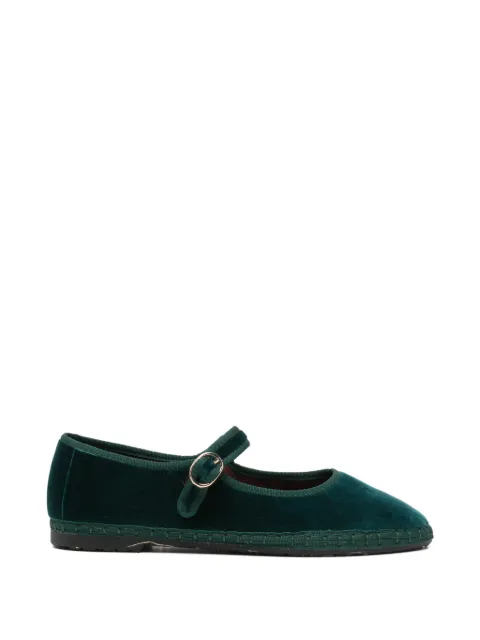 FLABELUS Leonor velvet ballet flats Green MJ01LEONORGNG