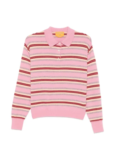 Guest In Residence Collegiate polo top Pink W43810JL
