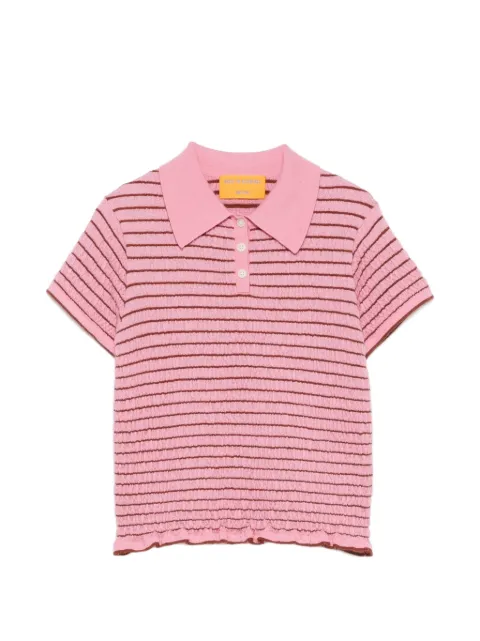 Guest In Residence striped-pattern polo shirt Pink W42511SF