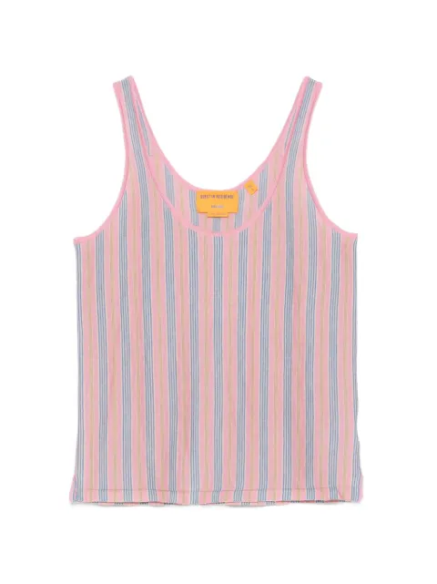 Guest In Residence stripe-pattern tank top Pink W39411WF