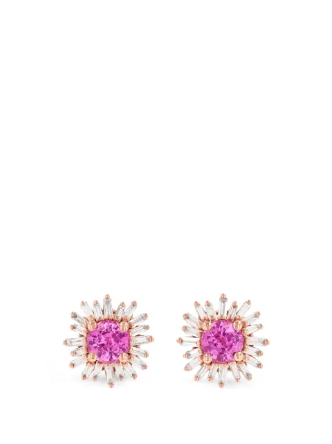 Suzanne Kalan Princess sapphire and diamond-embellishment earrings Pink KOE467B