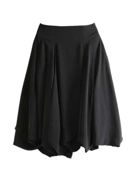 Yohji Yamamoto draped asymmetric skirt Black FKS62500