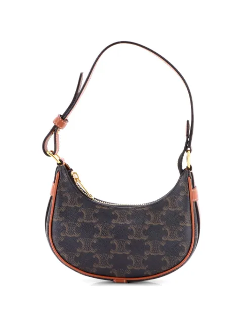 Celine Pre-Owned Ava Bag Triomphe Coated Canvas Mini shoulder bag Brown D0EEBA2PAAY5PZ76