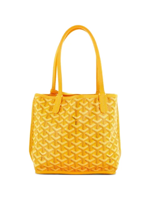 Goyard Pre-Owned Anjou Reversible Tote Coated Canvas Mini satchel Yellow C55S5D1O4BORFMW0