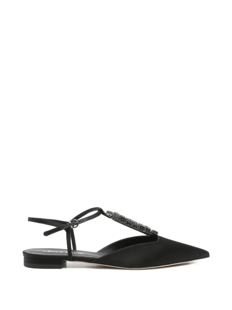 Lella Baldi embellished flat pumps Black L169TRASONERO
