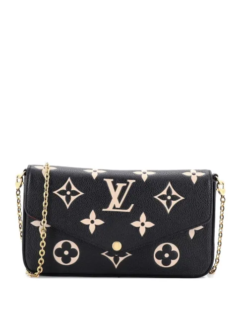 Louis Vuitton Pre-Owned Felicie Pochette Bicolor Monogram Empreinte Giant crossbody bag Black B6INW36WJZN46W2H