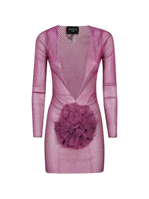 Santa Brands flower-applique mini dress Pink MINIDRESS
