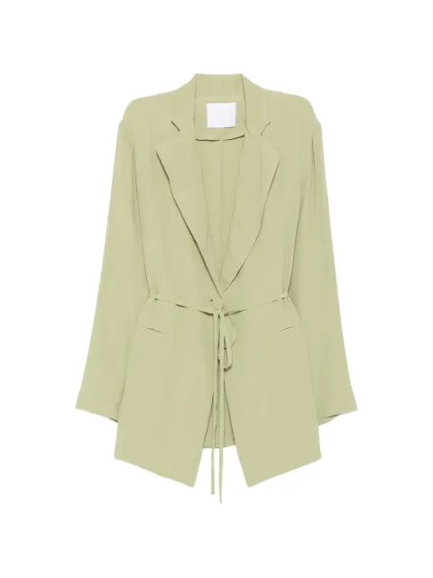 Su belted peak-lapel blazer Green S6C101