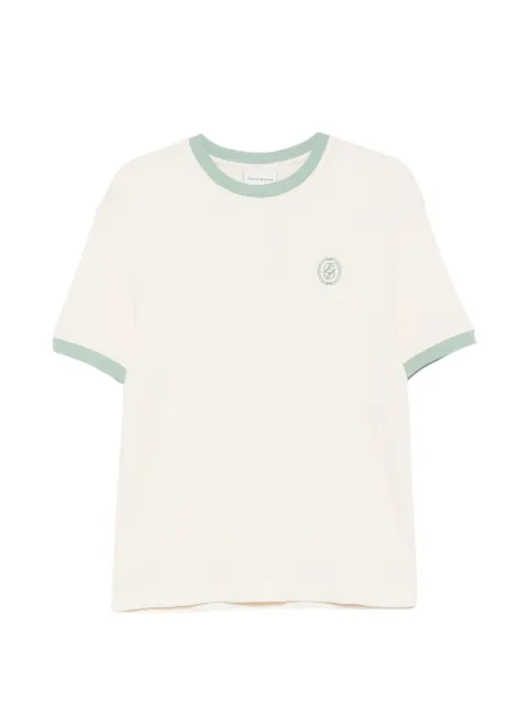 Drôle De Monsieur ribbed trim T-shirt Neutrals KTS317CO267