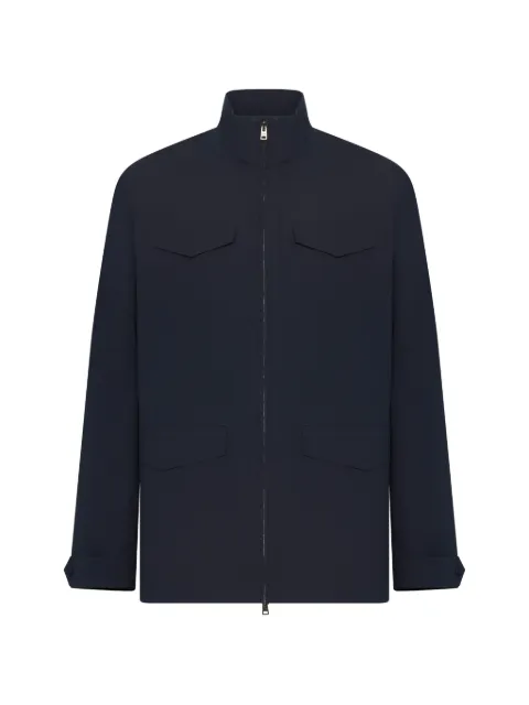 Herno high-neck multi-pocket jacket Blue FI000150U12301
