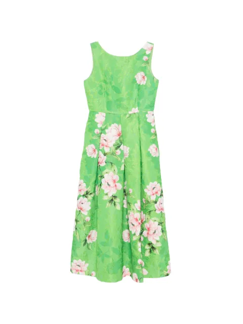 Lunatica Milano floral-print jacquard midi dress Green DRESSVTGRETAGREEN