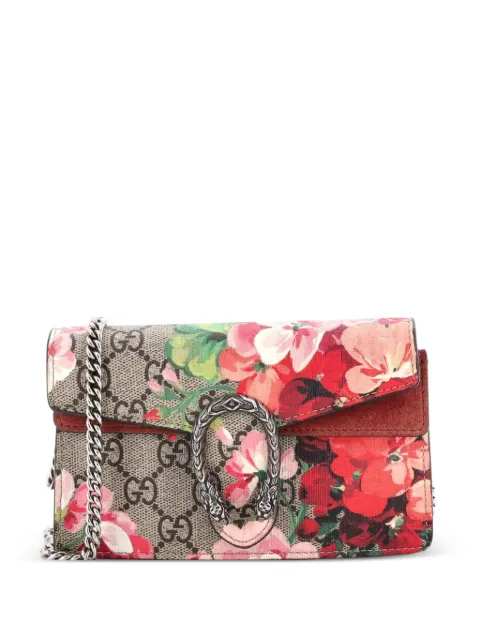 Gucci Pre-Owned Dionysus Bag Blooms Print GG Coated Canvas Super Mini crossbody bag Brown B10DP2LWNDL0K587