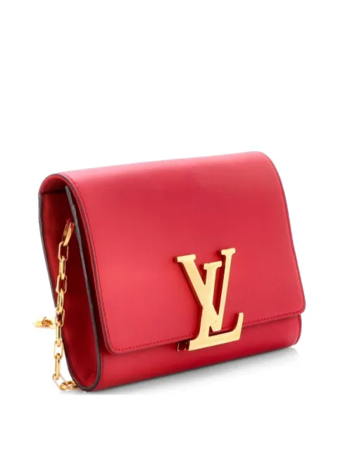 Louis Vuitton Pre-Owned Chain Louise Leather GM clutch bag Red NM7WYAWBZWTET1C0