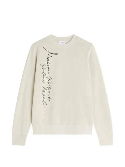 Maison Kitsuné Poetic Script sweatshirt Neutrals QM00305KM0342