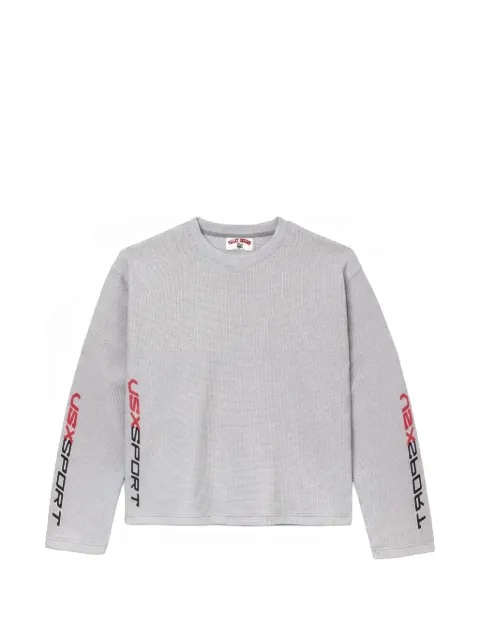 Vale Vsx logo-print thermal sweatshirt Grey VAL115