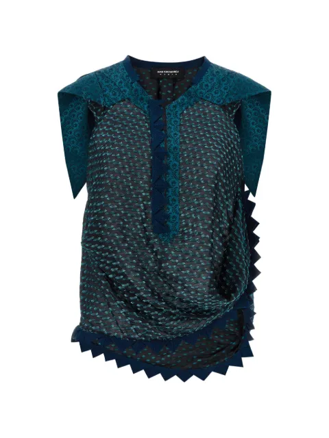 Kiko Kostadinov Weathervane patchwork top Blue KKWSS26SH01