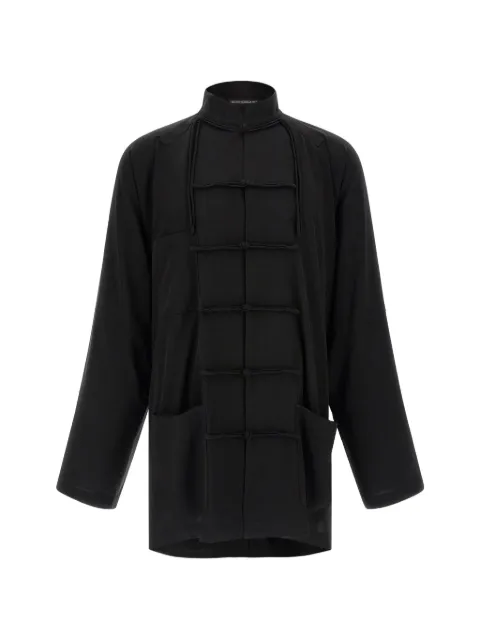 Yohji Yamamoto Ta Tuxedo China blazer high-neck jacket Black HKJ1250001