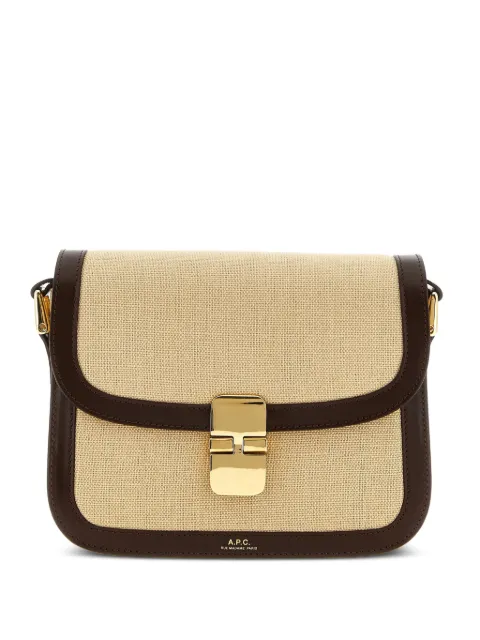A.P.C. small Grace cotton crossbody bag Neutrals LIAFBF61413BMC