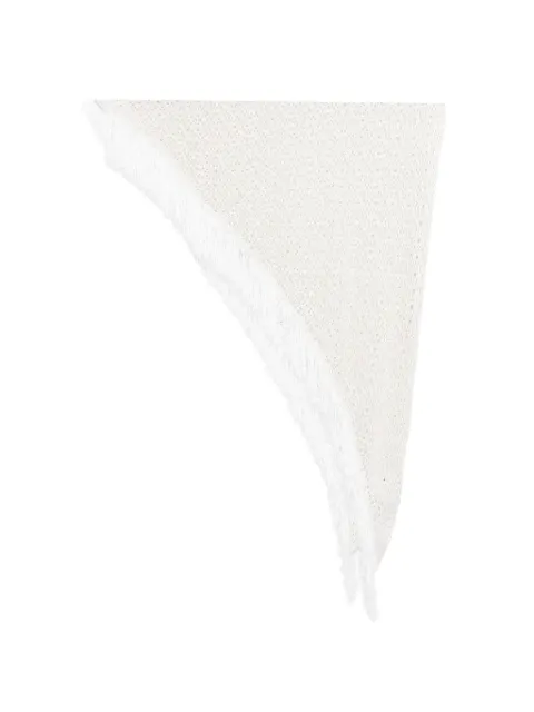 SIMONA CORSELLINI fringe-trimmed scarf Neutrals P26CPSLO0301