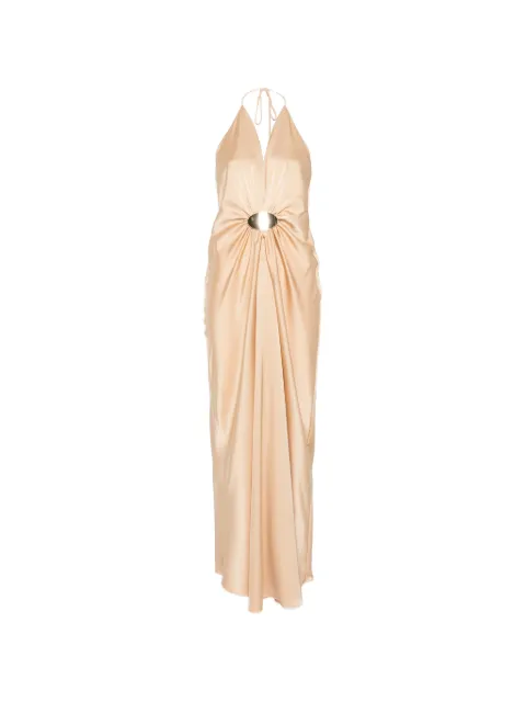 SIMONA CORSELLINI halter-neck maxi dress Neutrals P26CEAB11201