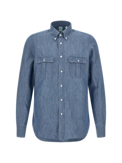 Finamore 1925 Napoli Zurigo button-down shirt Blue C0724DZURIGO4LEONARDO