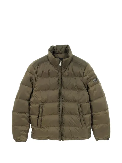 Prada Pre-Owned 2000s logo-plaque down jacket Green 1056168