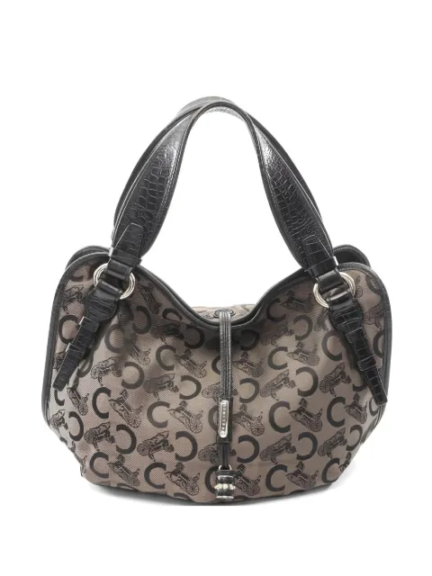 Celine Pre-Owned 2000s Bittersweet croc-embossed tote bag Neutrals 1058320