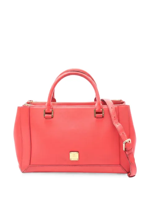 MCM Pre-Owned 2000s leather tote bag Red 1055087
