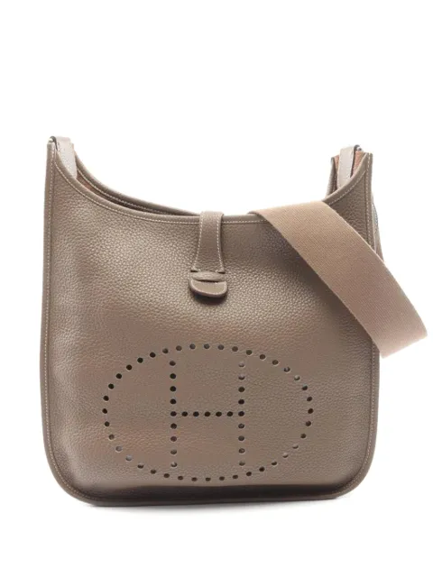 Hermès Pre-Owned 2010 perforated leather shoulder bag Neutrals 1057597NINSQUARE