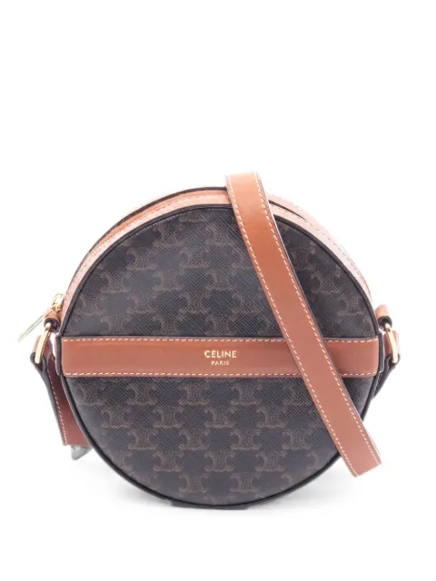 Celine Pre-Owned 2010s Triomphe round shoulder bag Black 1057617