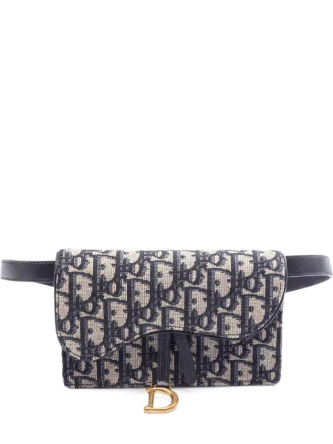 Christian Dior Pre-Owned 2010s logo-pattern belt bag Blue 1058256