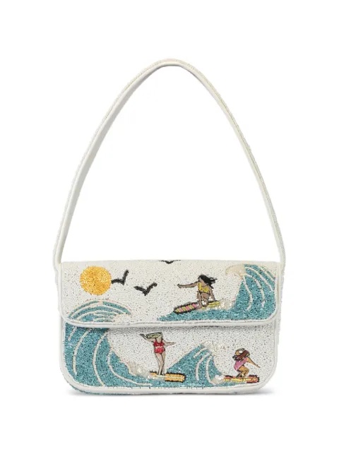 STAUD Tommy Surf Babes beaded bag White H26S6001PB