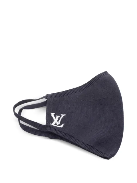 Louis Vuitton Pre-Owned 2020 logo-embroidered face mask Black 1052415PA1220