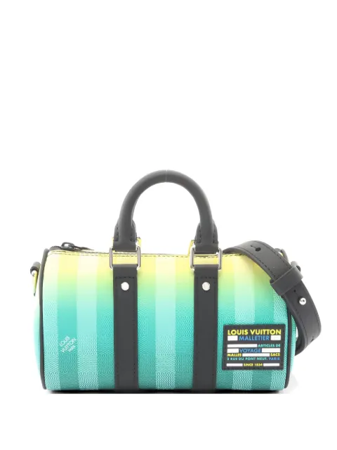 Louis Vuitton Pre-Owned 2021 XS Keepall striped tote bag Green 1058199