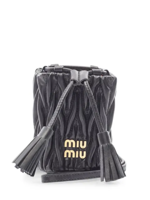 Miu Miu Pre-Owned 2020s Matelassé leather shoulder bag Black 1053899