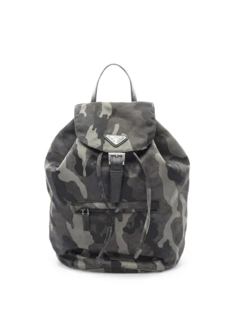 Prada Pre-Owned 2010s camouflage-pattern backpack Grey 1057846