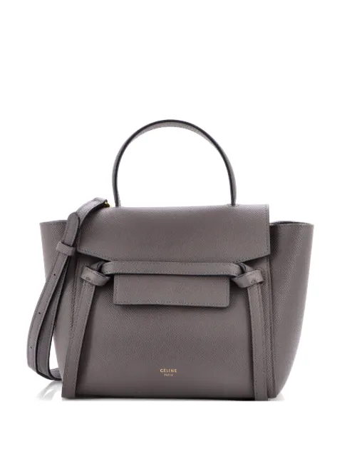 Celine Pre-Owned Belt Bag Textured Leather Nano shoulder bag Grey VTFC761Q3P9JP3N1