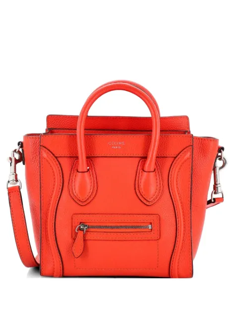 Celine Pre-Owned Luggage Bag Smooth Leather Nano crossbody bag Red IHZC7VUPSCJTVTKK