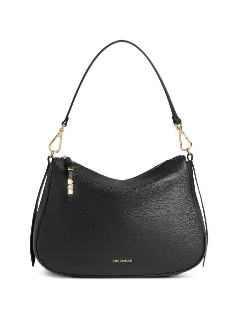 Coccinelle small Nory zip leather shoulder bag Black E1U45130201