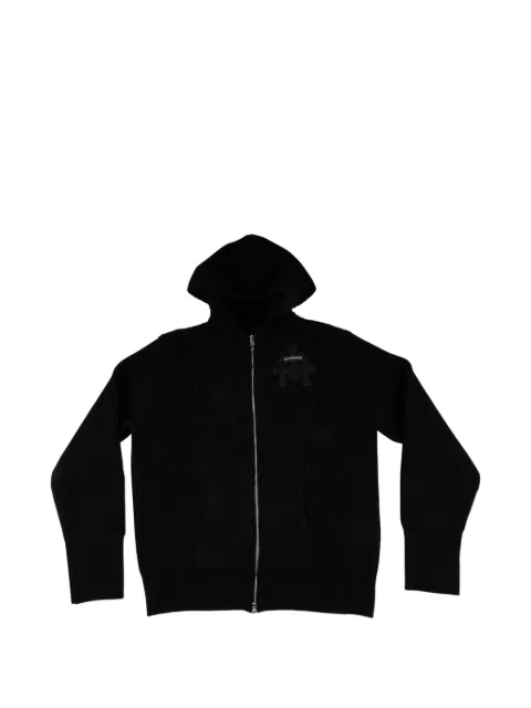 Chrome Hearts cross-patch zip-up hoodie Black CHRM0949