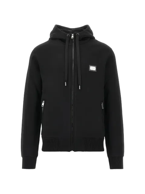 Dolce & Gabbana hooded zip-up sweatshirt Black G9ABITG7P1C