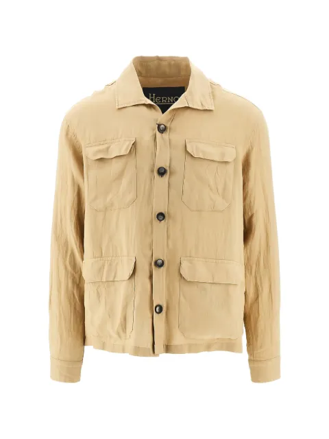 Herno linen shirt jacket Neutrals FI000152U171592000