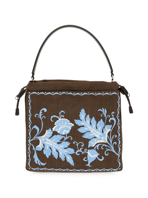 ETRO medium Kalispera floral-embroidered tote bag Brown WP1B0024AR506