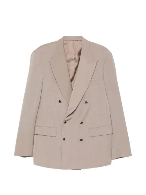 MARSEM double-breasted peak-lapels blazer Neutrals AB8256SS26T218026FANGO